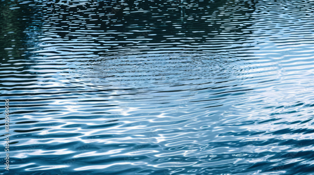 Aufkleber Close-up of tranquil water surface with gentle ripples and reflections