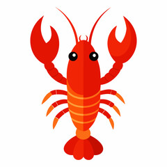 Lobster vector clipart art illustration, solid white background (10)