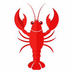 Lobster vector clipart art illustration, solid white background (9)