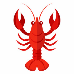 Lobster vector clipart art illustration, solid white background (24)