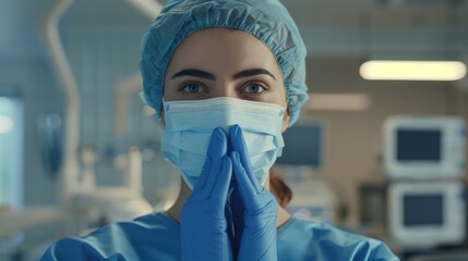 A woman wearing protective gear