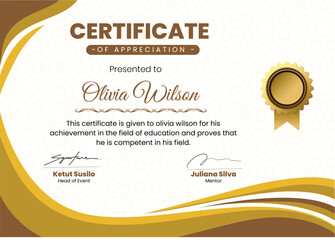 Modern Certificate of Appreciation Design Vector Illustration