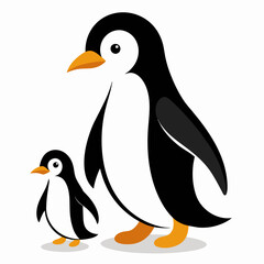 Penguin vector art illustration (2)