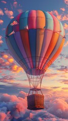 Fototapeta premium An animated 3D hot air balloon