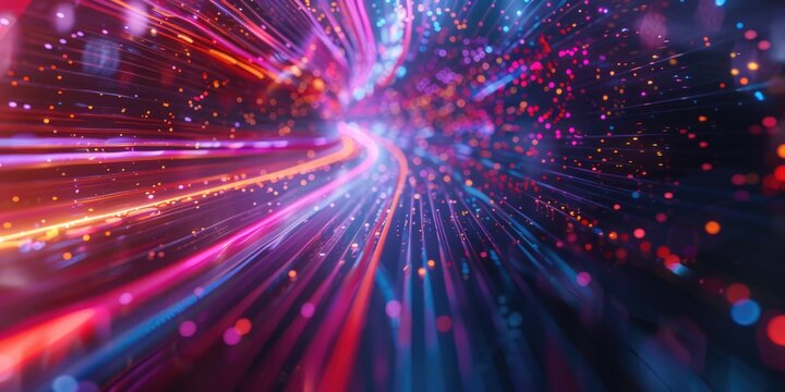 A vibrant background with an array of colorful lights. Ideal for adding a festive touch to designs