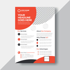 Corporate business flyer & brochure Template vector Design, modern business flyer template, abstract business flyer and creative design with natural shape. Marketing, business proposal,