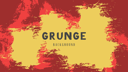 Abstract Red Yellow Grunge Paint Texture Background