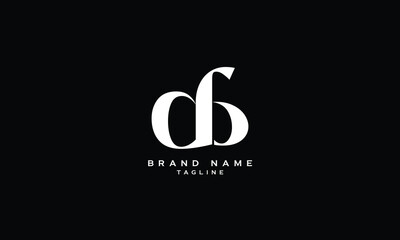 DB, BD, Abstract initial monogram letter alphabet logo design