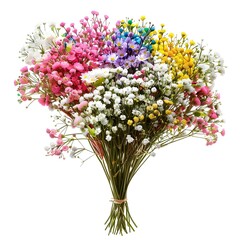 bouquet of flowers on white background Generative Ai