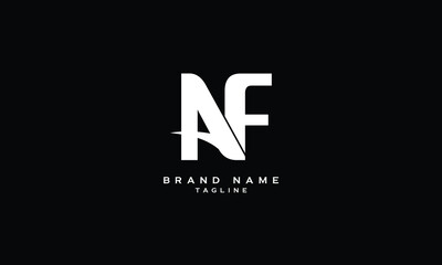 NAF, NFA, ANF, AFN, FAN, FNA, AF, FA, Abstract initial monogram letter alphabet logo design