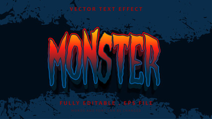 Modern Gradient Monster Editable Text Effect Design Template