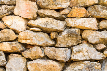 Stack of stone for making wall