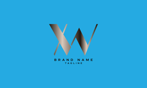 XW, WX, XN, NX, Abstract initial monogram letter alphabet logo design