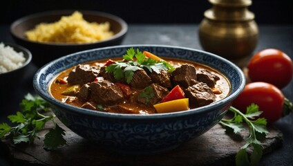 Fototapeta premium A bowl of beef curry