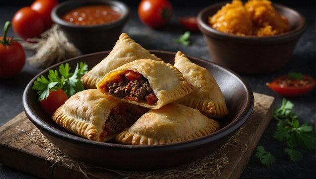 A bowl of beef empanadas