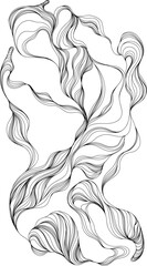 Hand drawn abstract wavy lines. Wallpaper illustration for your design.