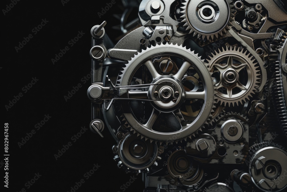 Aufkleber detailed close up of a clock with gears, perfect for illustrating precision and mechanics