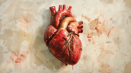 Illustrations depicting the anatomy of the human heart