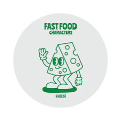 Fast food character vector design  