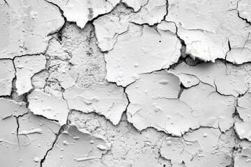 Obraz premium A detailed black and white photo of a cracked wall texture. Perfect for adding a grungy touch to design projects