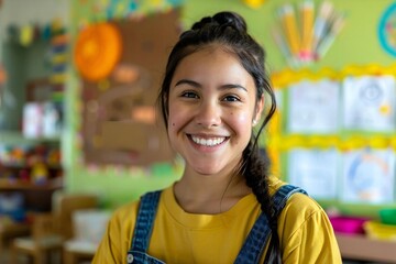 Joyful Childcare Professional: A Glimpse Inside the Daycare Center