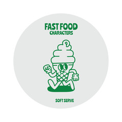 Fast food character vector design  