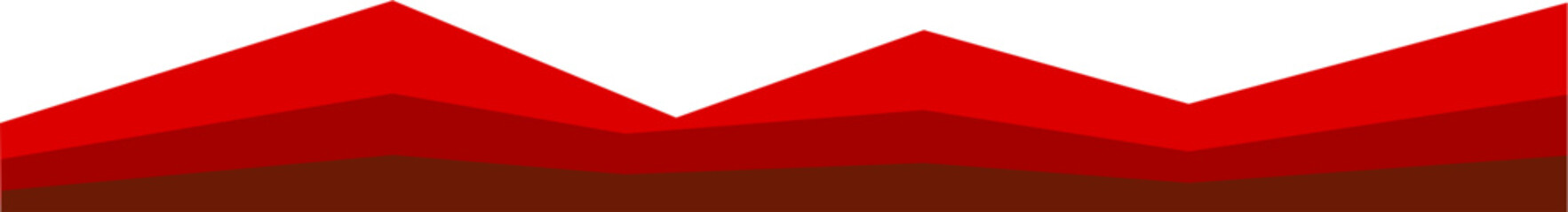 Obraz premium Red Modern Business Footer Design Border Geometric Shape