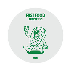 Fast food character vector design  