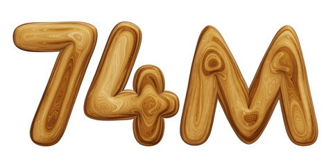 Wooden 74m for followers and subscribers celebration