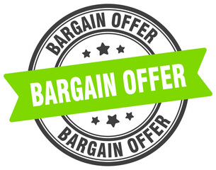 bargain offer stamp. bargain offer label on transparent background. round sign