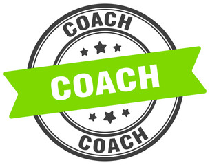 coach stamp. coach label on transparent background. round sign