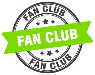 fan club stamp. fan club label on transparent background. round sign