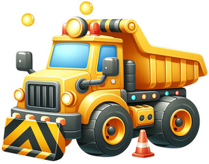 Building Fun: Adorable Construction Vehicle Watercolors - Perfect Art for Kids' Rooms and Playful Projects