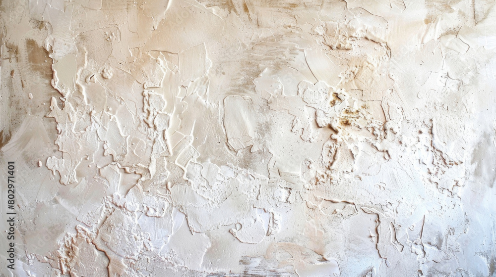 Poster close-up view of a white textured wall with natural patterns and relief details