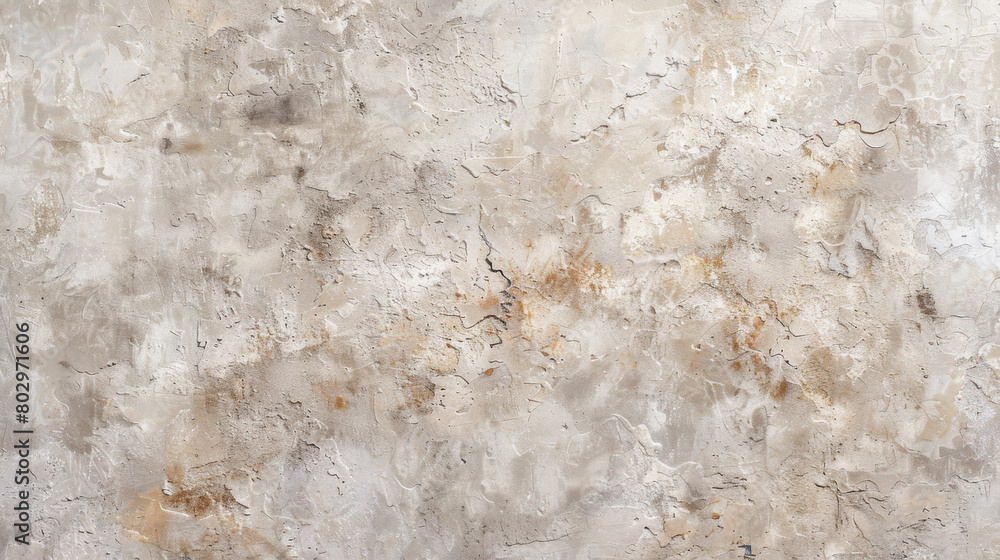 Poster high-quality image of a distressed beige and gray textured wall surface