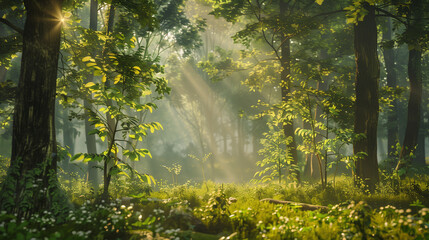 morning in the forest