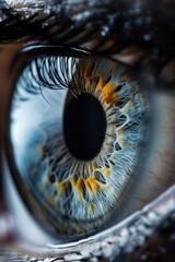 Detail Close Up photo Of A Human Eye - obrazy, fototapety, plakaty