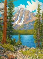 lake in the mountains