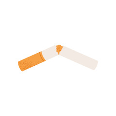 Broken cigarette illustration