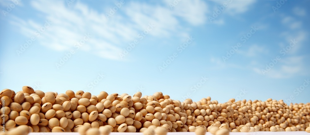 Poster A copy space image of nutritious soy against a clean white backdrop
