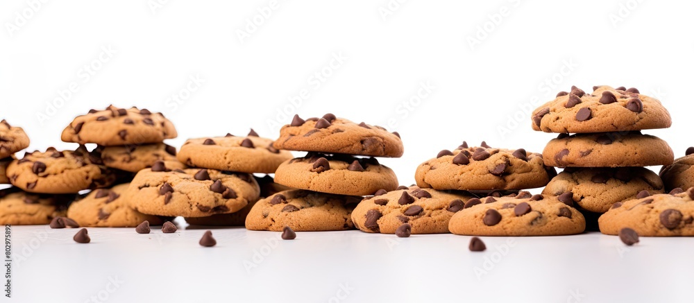 Poster a copy space image of cookies on a white background