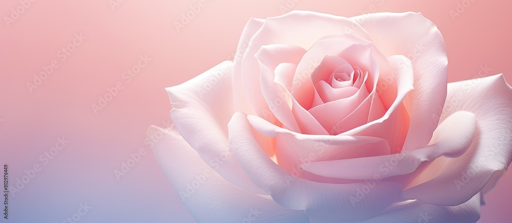 Poster a close up image of a tender pink rose highlighting its delicate beauty and capturing the essence of