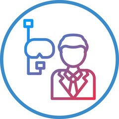 Obraz premium Diving Instructor Icon Style