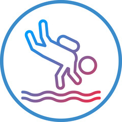 Drift Diving Icon Style