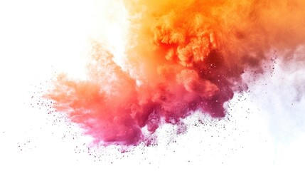 dust explosion 2025 typography for holi festival background and banner isolated on white background