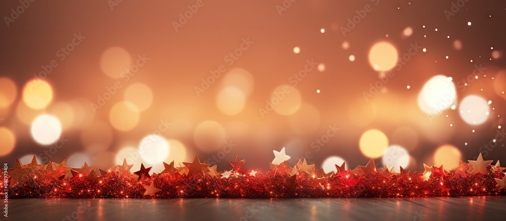 Fototapete A festive background with a holiday Christmas theme perfect for adding text or graphics in the copy space image