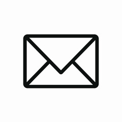 mail icon on white