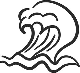 Naklejka premium Wave Doodle