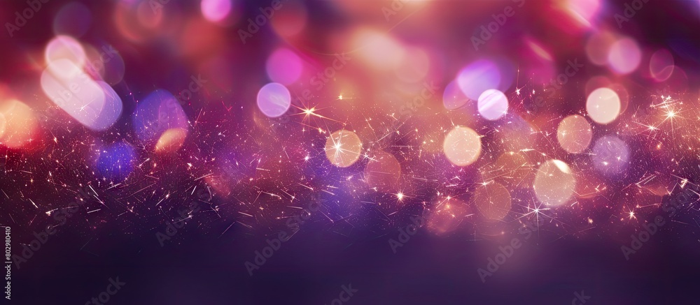 Aufkleber A festive and elegant abstract background with bokeh lights and stars creating a textured copy space image