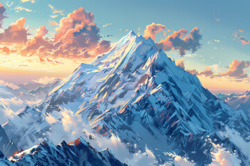 illustration of a majestic mountain